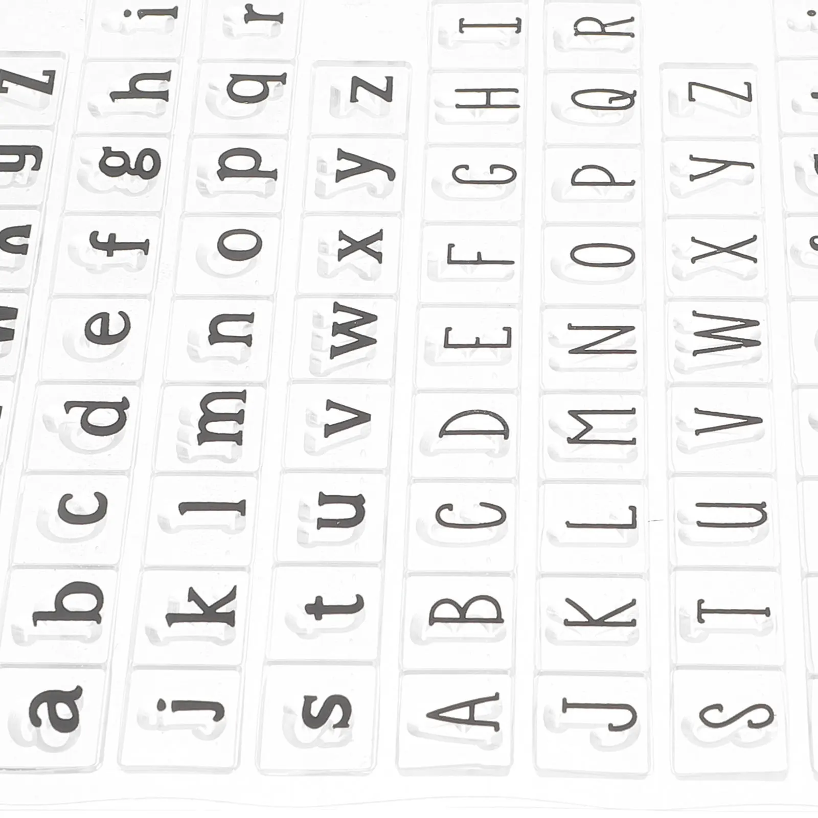 Sellos de silicona transparentes, patrones del alfabeto transparente para hacer tarjetas de diario, álbumes de recortes, manualidades de oficina, 4 Uds.