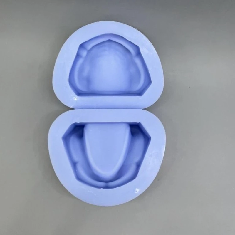 2Pcs/Set Dental Silicone Plaster Model Mold Complete Cavity Block Mould Toothless Base Standard 28 Teeth Dentistry Materials