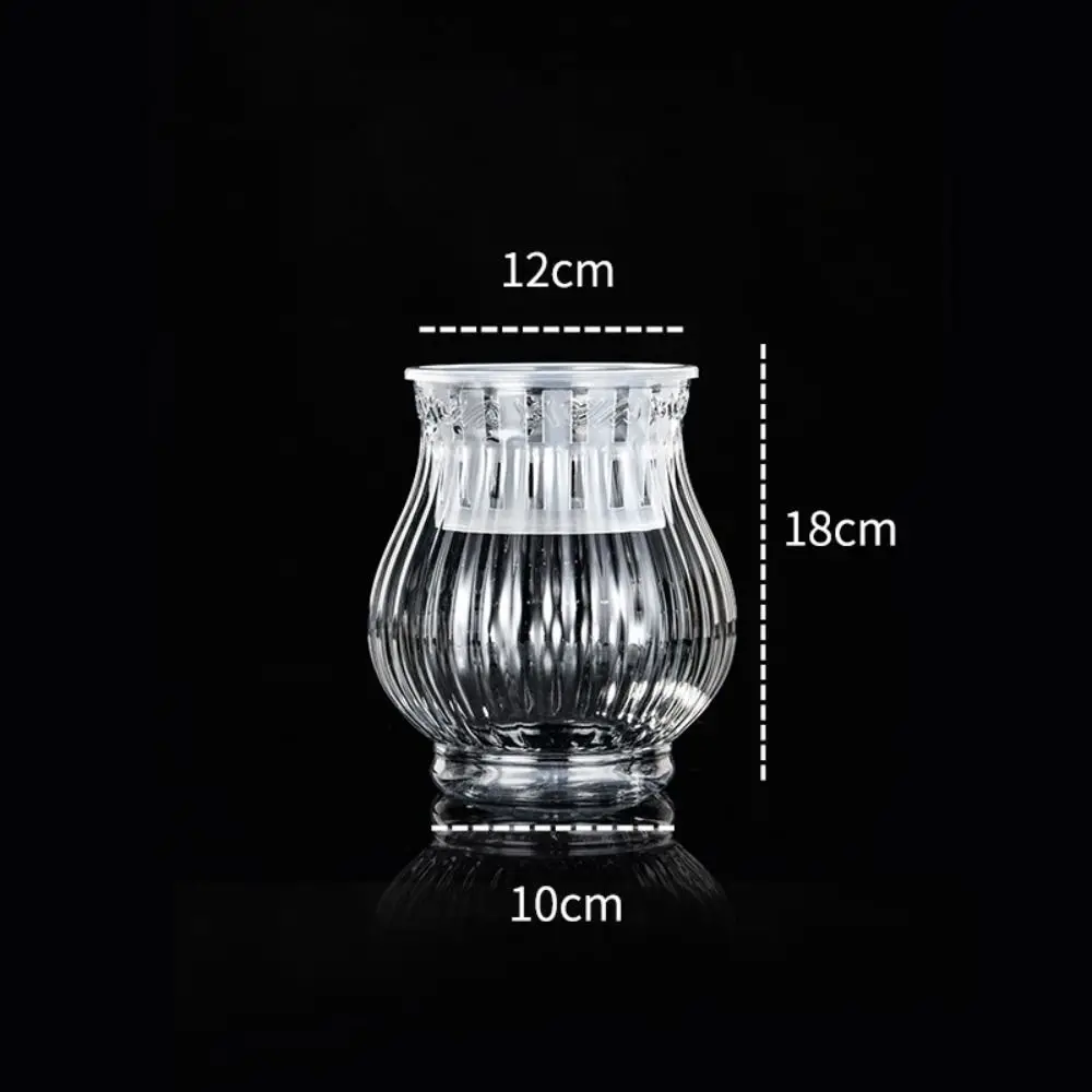 Mini Fish Tank Self Watering Hydroponic Flower Pot Floor-standing Transparent Aquatic Plant Container Plastic Simple Planter Pot