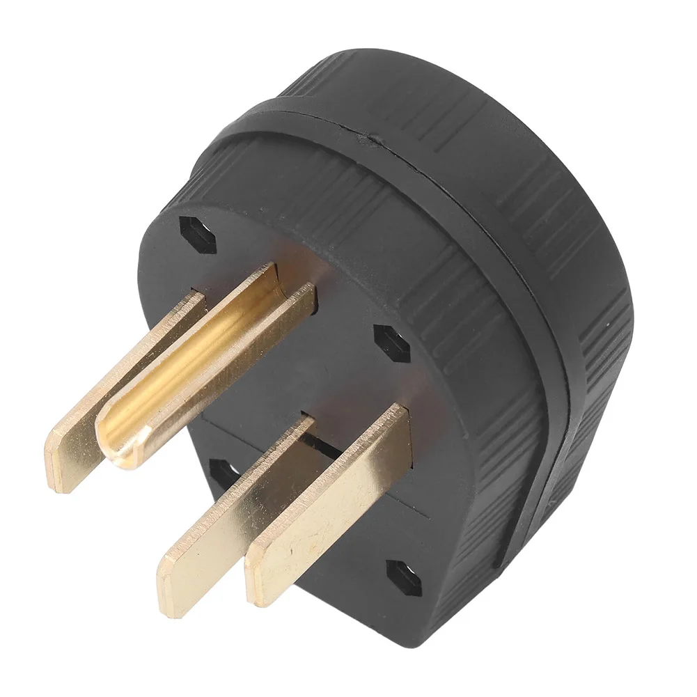 Industrial Grade For NEMA 14-50P Male Connector 50A 125/250V for Dryer RV Generator and Stove Applications Straight Blade Design