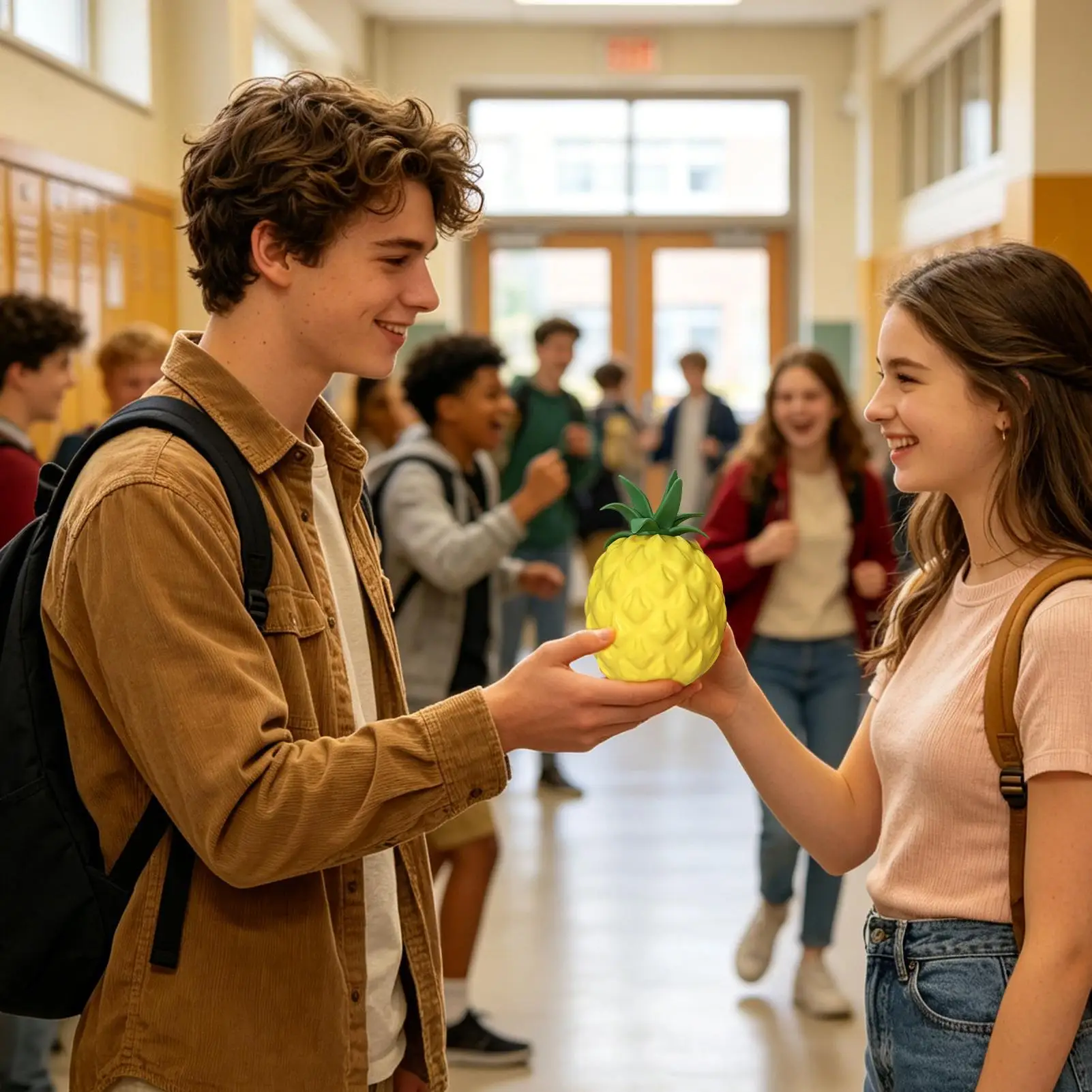 Fruit Squeeze Toy Slow Rebound Pineapple Fidget Toy Fruit Stress Relief Ball For Teens Office Workers Students Home Workplace