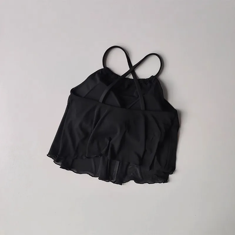 Sexy Mesh-Sportweste für Damen mit Kreuzträgern, Yoga-Tanktop, Fitness-Camisole-BH für Fitnessstudio und Laufsport – Detail 4
