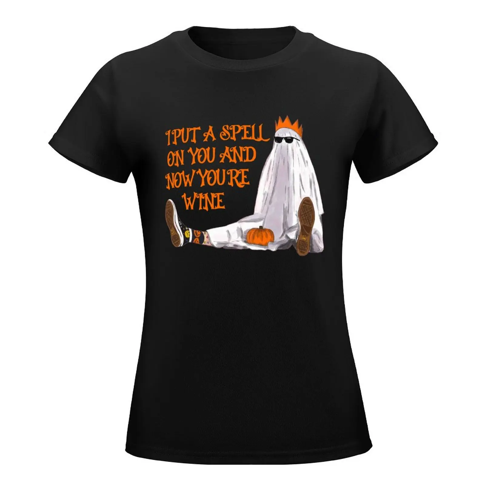 I Put A Spell On You And Now You're Wine Funny Halloween Costume T-Shirt graphics oversized new edition t shirts for Women