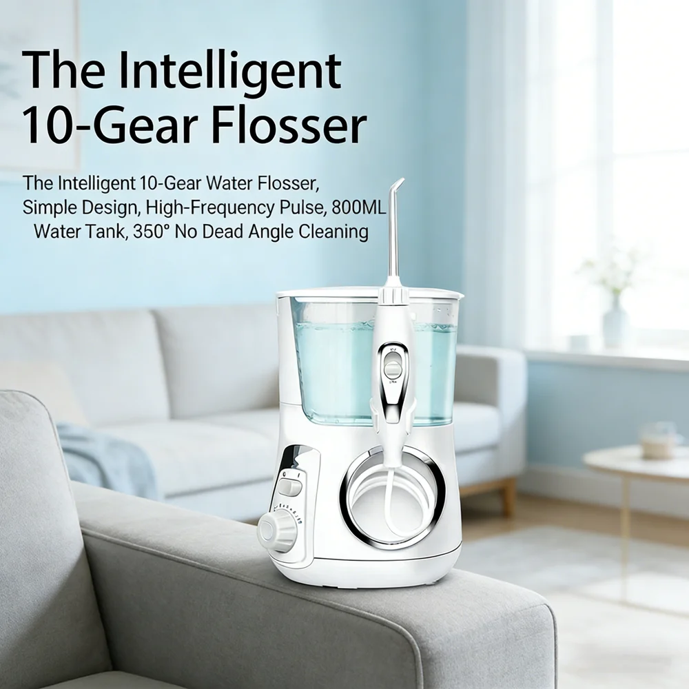 

Электрический ирригатор для полости рта с 10 режимами и 5 насадками: удаление налета и профилактика кариеса