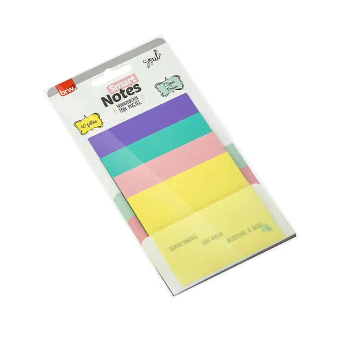 Plastic Tom Pastel Smart Notes 76x76mm 4 Blocks Transparent Block 40 Sheets