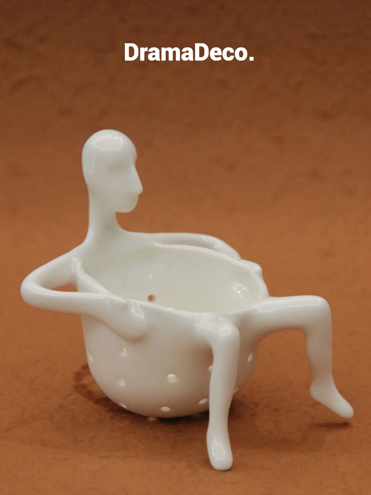 

Handmade Cerc Tea Strainer Creative Birthday Gift Display Piece Jingdezhen High Temperature Glaze under Color Tea Leach