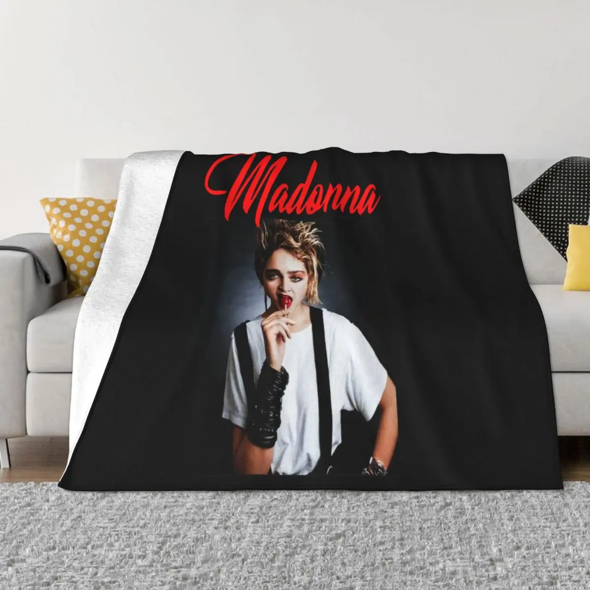 Madonna Vintage Super Cool Free Delivery Autumn Anime On Sale Adults Casual Fitness Middle Aged Cool More Size Throw Blanket