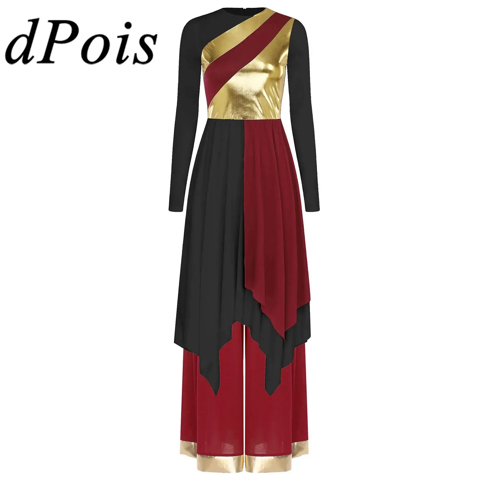 女性礼拝用ダンスウェア バレエダンス 教会聖歌隊パフォーマンス衣装 テーマパーティースーツ レディース リリカル リチュアルダンス衣装