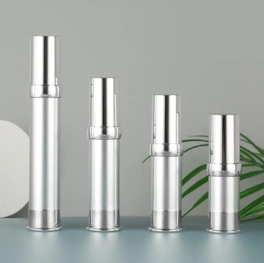 30ML silver airless bottle for lotion emulsion serum liquid foundation whitening essence recovery complex cosmetic packing