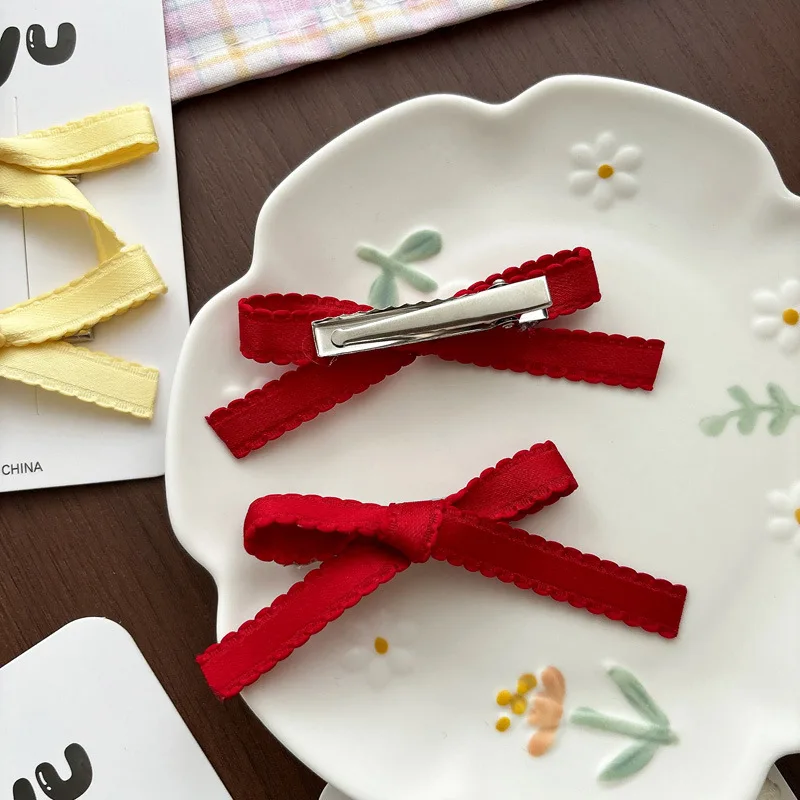 2pcs/set Baby Hair Clip for Girls Ballet Style Solid Color Bangs Clips Princess Small Fresh Hair Accessories Kids Headdress image 3