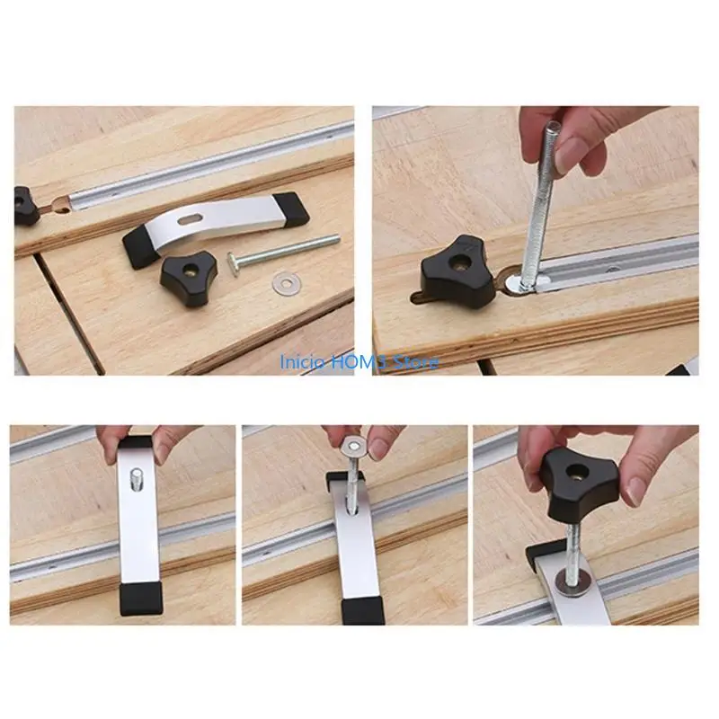 A5YD T- 트랙 라우터 테이블 밴드 톱 DIY 도구를위한 목공 목공 19x9.5mm