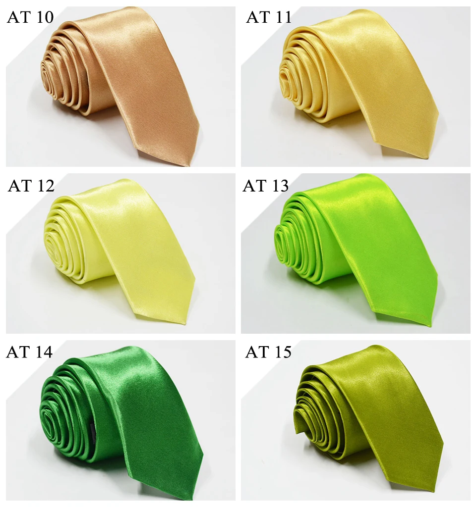 10/12pcs Krawatte für Männer Großhandel 28 einfarbige schlanke Krawatte Polyester Satin Krawatte formelle Party Krawatten Mode täglich Accessoire – Detail 8