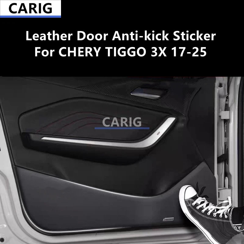 

For CHERY TIGGO 3X 17-25 Leather Door Anti-kick Sticker Modified Interior Car Film Accessories Refit Modification Decoration