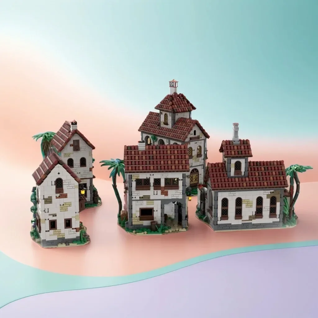 

7359pcs MOC Pirates Town Bundle DIY Pirate Outpost – Creative Education Model Building Blocks, Birthday Toys Gift