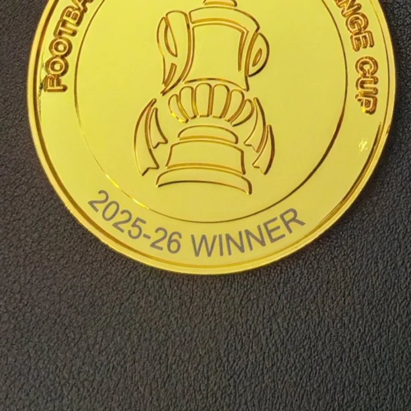 Nueva medalla de campeón de la FA Cup y la FA Challenge Cup para la temporada 2026, medalla de campeón, recuerdo de colección para aficionados al fútbol.