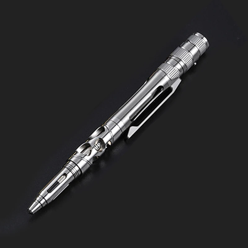 سبائك التيتانيوم TC4 قلم تخطيطي، متعدد الوظائف في الهواء الطلق المحمولة التخييم كسر نافذة بقاء قلم توقيع، مصباح ليد، A1127 #5