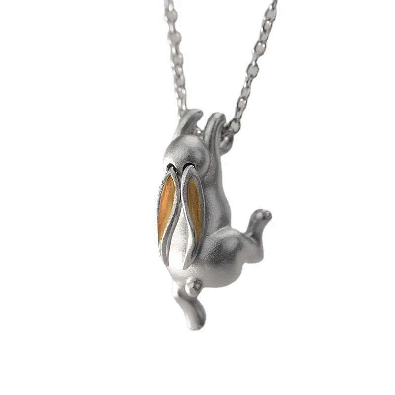 New Naughty Bunny Necklace High-class Sense of Fashion Cute Personality Daily Hundred with Accessories Girls Birthday Party Gift