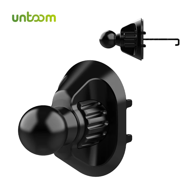 Untoom Auto-Lüftungsclip-Halterung mit 17mm Kugelkopf-Basis für Handyhalterung, Metallhaken für Handy- und GPS-Halterungen