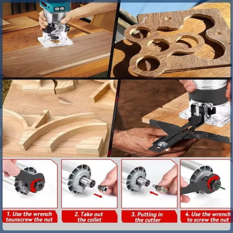 Recortadora inalámbrica DRT50 Makita, máquina cortadora recargable, herramienta de ranurado sin escobillas, fresadora, máquina de grabado de carpintería