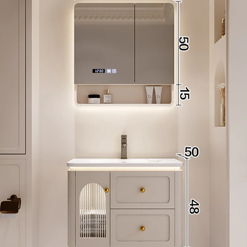 Simple Style Bathroom Cabinet Ceramic Wall Small Storage Organization Wall Cabinet Modern Sink Banyo Dolabi Bathroom Cabinet