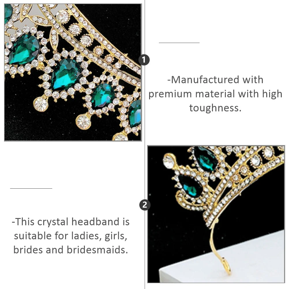 

1Pcs Exquisite Bride Crown Crystal Headband Romantic Water Graceful Hair Jewelry for Wedding Ceremony Shiny