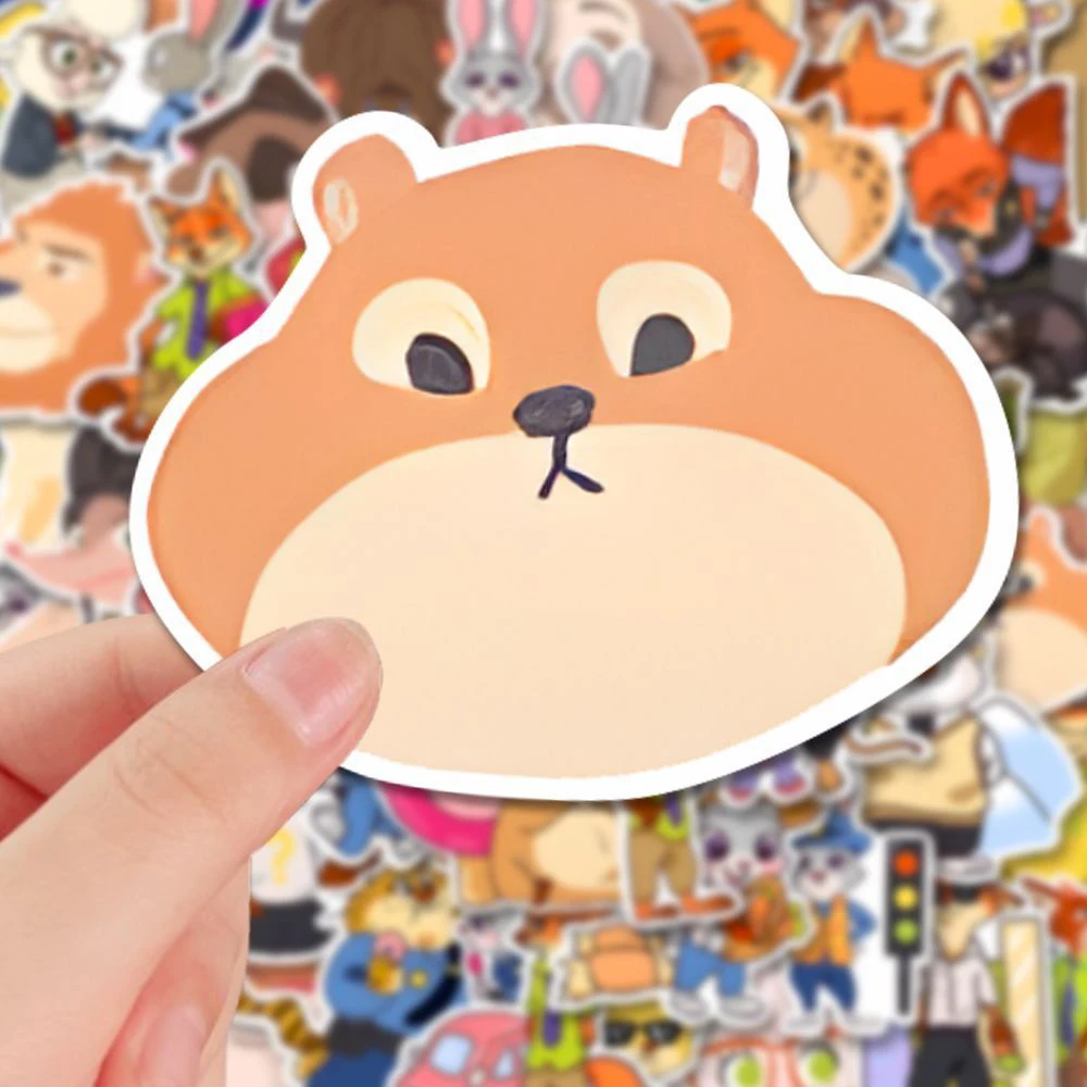 10/30/58pcs Funny Disney Anime Movie Zootopia Stickers Cute Cartoon Kid DIY Sticker Toy Phone Water Bottle Diary Graffiti Decals