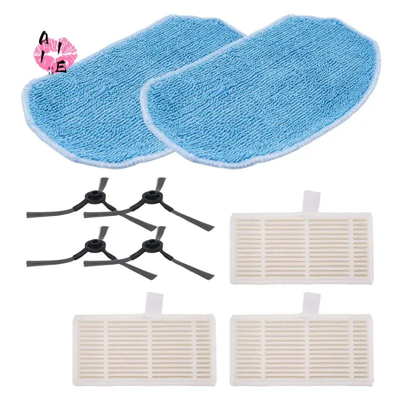 A11E-Replacement Parts For Midea VCR04W Robot Vacuum Cleaner Accessories Washable Side Brush Hepa Filter Mop Cloth