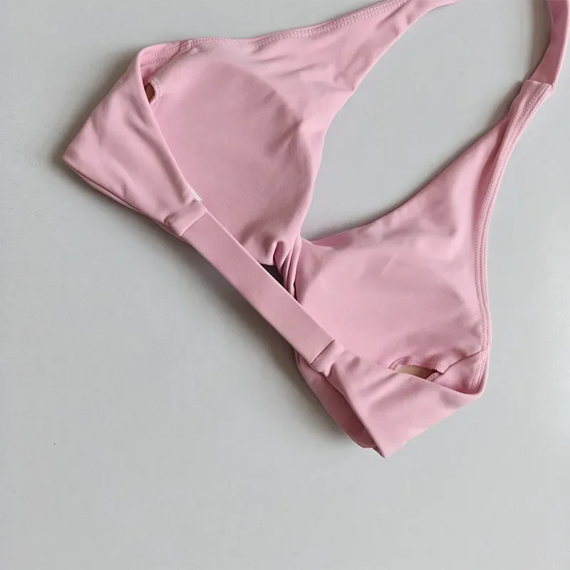 Damen-Sport-BH mit Neckholder, Push-Up, Brustfreilassend, Pilates-Top, Yoga-Bekleidung, Fitness-BH für Gym und Laufen, mit schönem Rückendesign – Detail 33