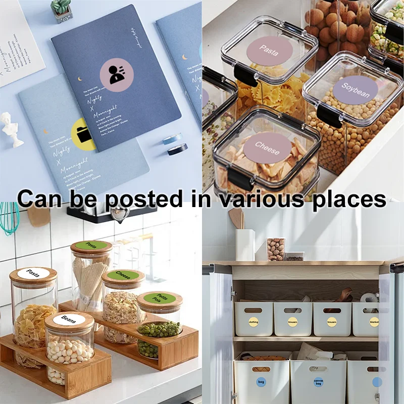 500PCS/Roll Colorful Label Round Thermal Paper Sticker Waterproof Self-Adhesive Label Paper for SINMARK Phomemo Portable Printer