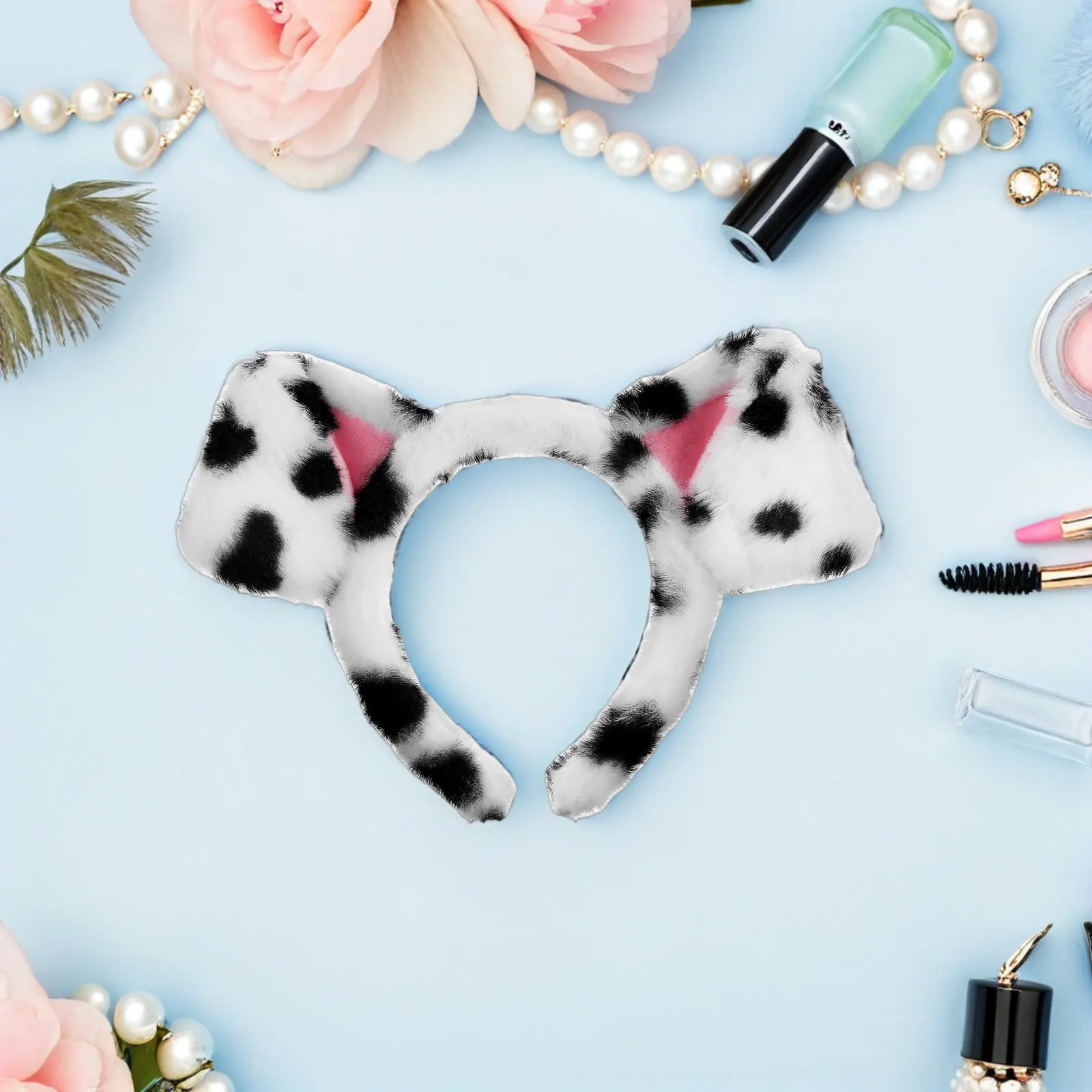 

3Pcs Dalmatian Headband Adorable Spotted Puppy Ears Hair Hoop for Themed Parties Animal Cosplay Kids Adults Comfort Fit