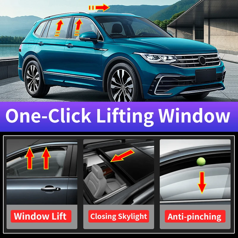 For 2010-2022 Volkswagen Tiguan Teramont Touran Tharu T Cross One-Touch Automatic Window Lifter Modification Accessories