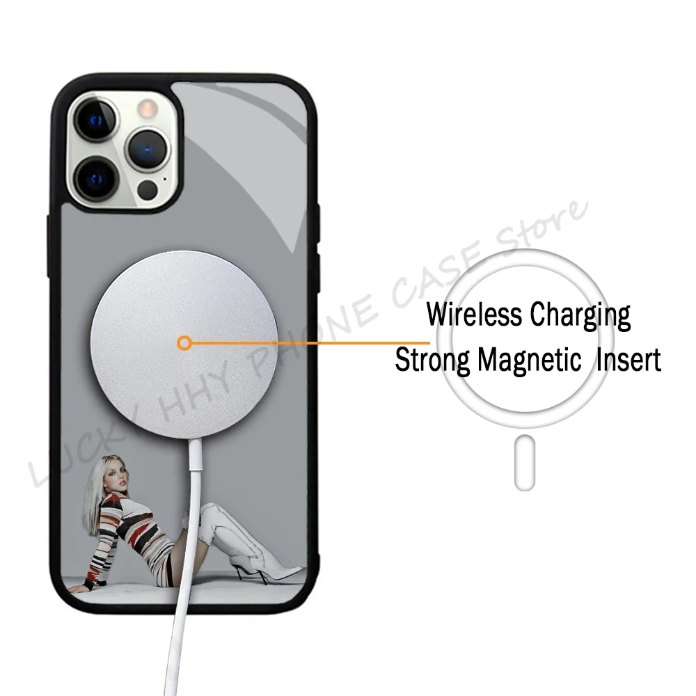 Singer Phone Case Strong Magnetic For IPhone 15 14 13 Pro Max 11 12 Mini B-Britney Spears For Magsafe