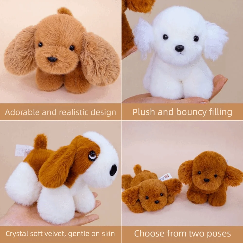 

Home Decor Stuffed Animals Puppy Pets Fluffy Sleeping Pillow Stuffed Dog Simulation 20cm Dog Christmas Gift