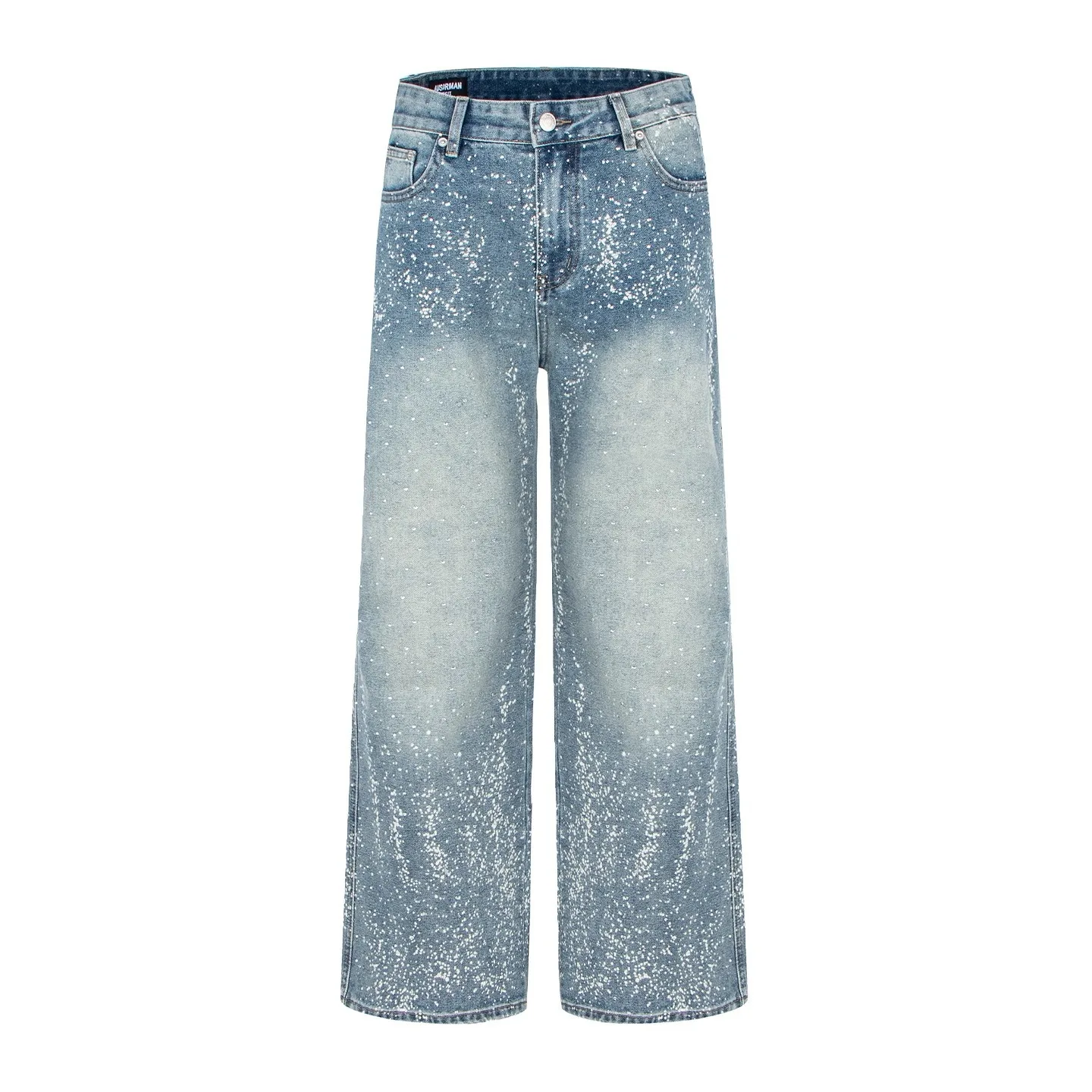 

Y2K Stylish Denim Pants High Waist Straight Leg Cotton Stretch Jeans Streetwear Trousers for Young Women Spring Season