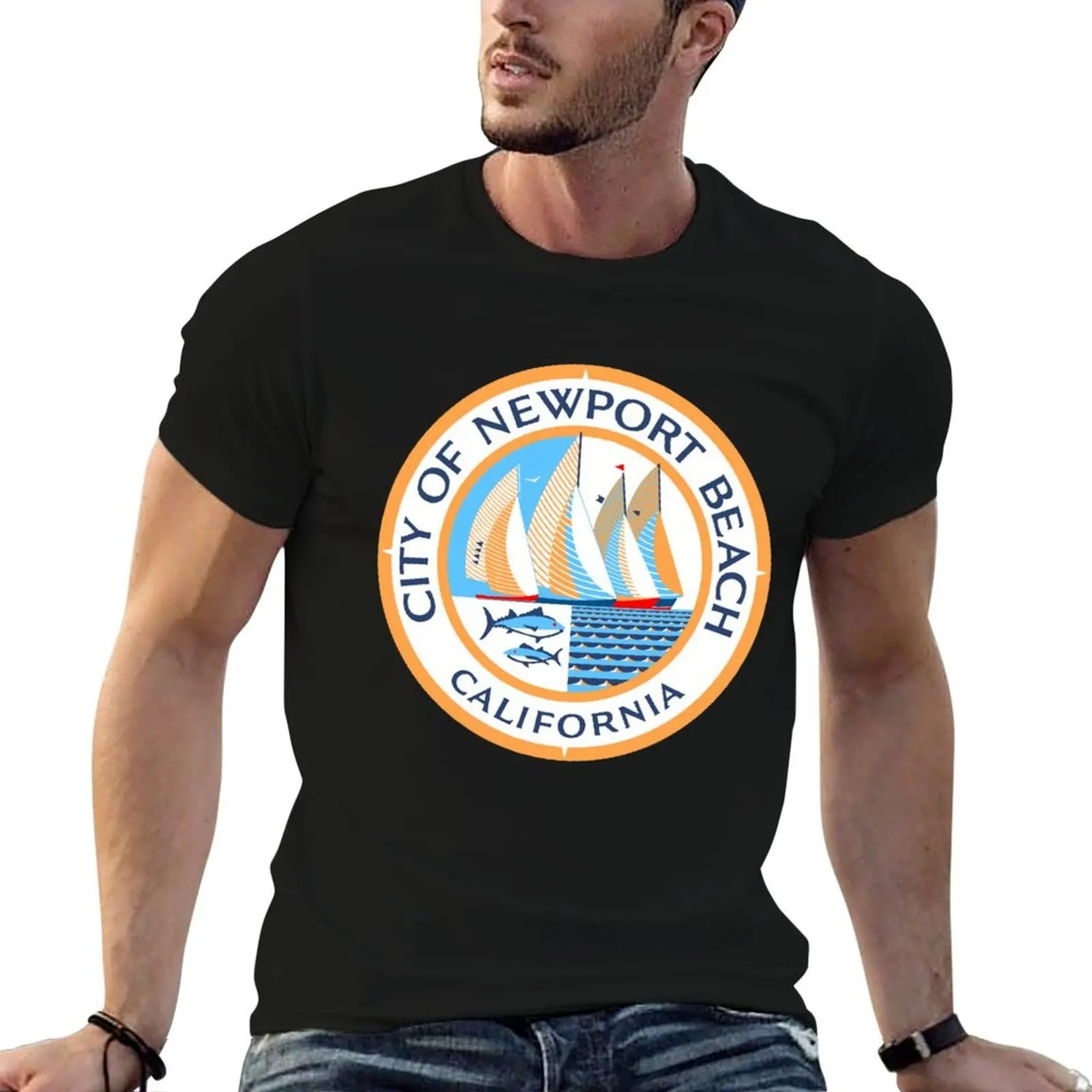 

NewPort Beach California T-Shirt t shirt man designer anime t shirts for man t shirt men 100% cotton luxury brand T-shirt