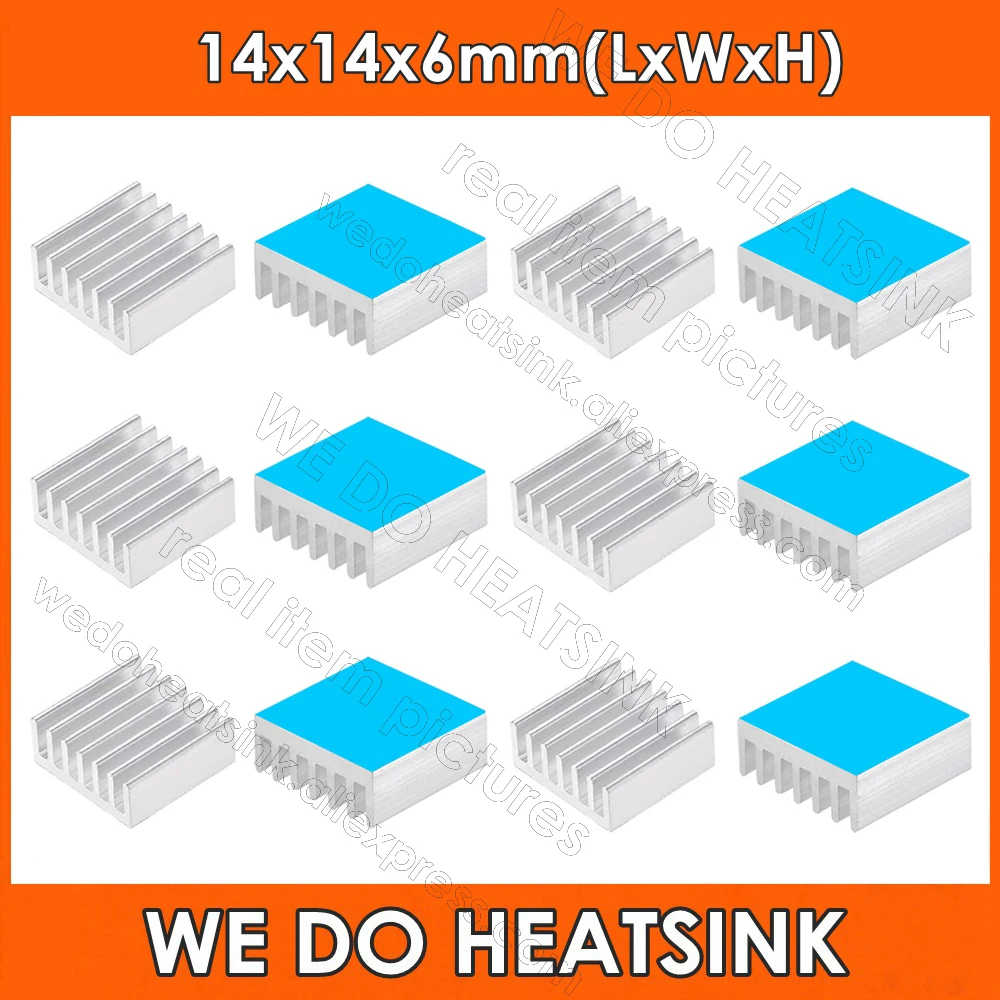 Aluminum Heatsink Radiator Cooler With pre Applied Thermal Conductive Adhesive Tape for Electronic IC Chip RAM MOS GPU