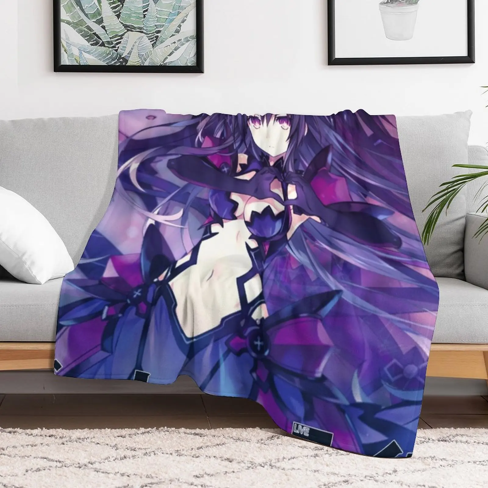 Date A Live reverse Tohka Throw Blanket Cute For Decorative Sofa Multi-Purpose Blankets