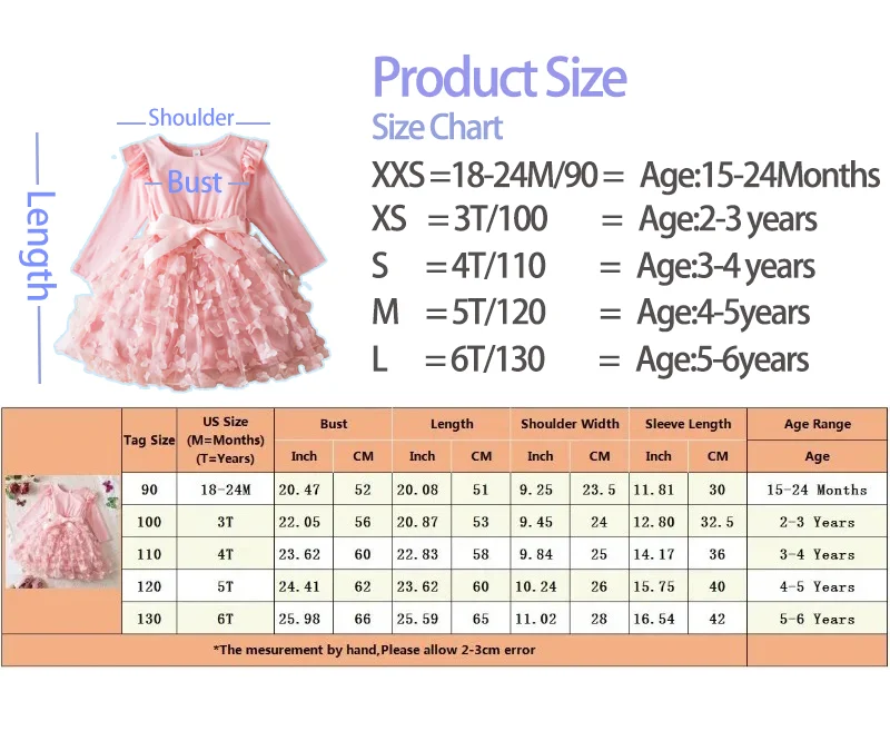 The Lion King Autumn Dress for Kid's Casual 3D Butterfly Cute Long Sleeve Baby Girls Princess Dress Party Dresses 2-6 Yrs