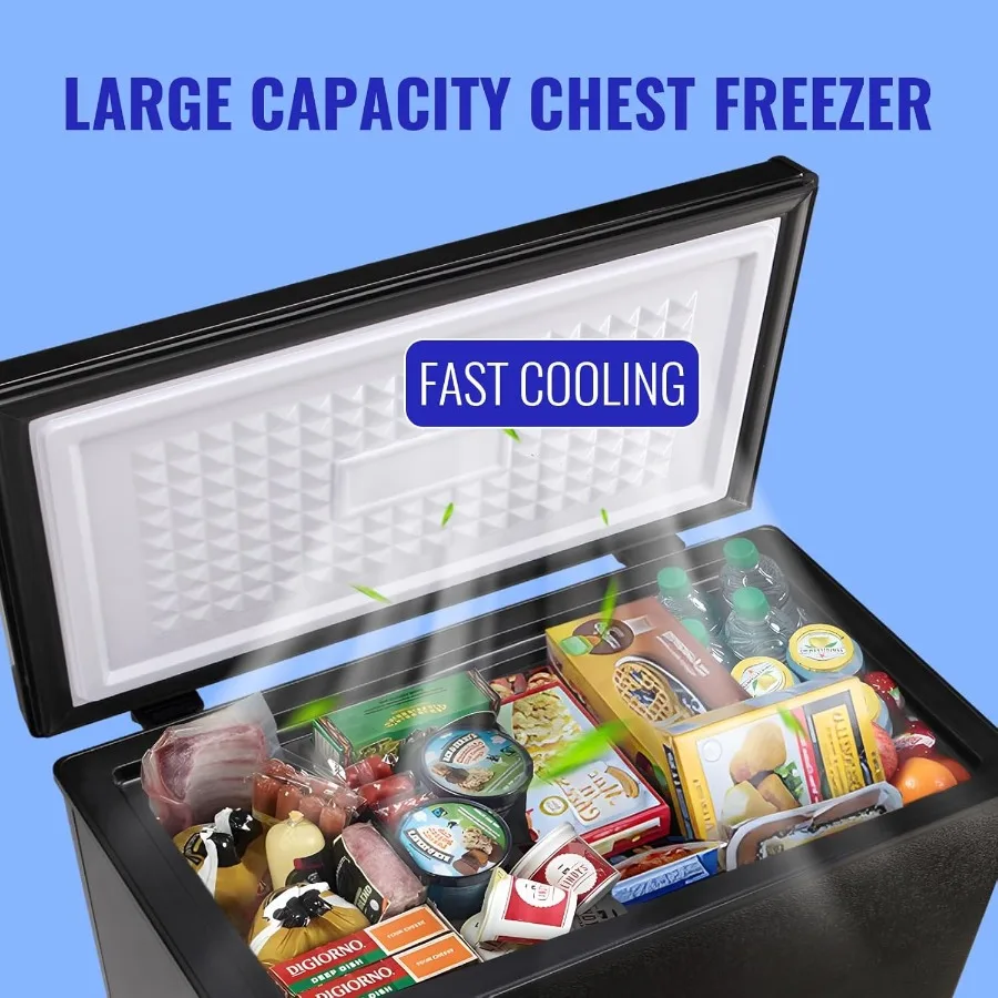 WANAI Chest Freezer Small Deep Freezer with Large Capacity Fast Freezing Freezers for Home Office Dorm with One Removable Baske