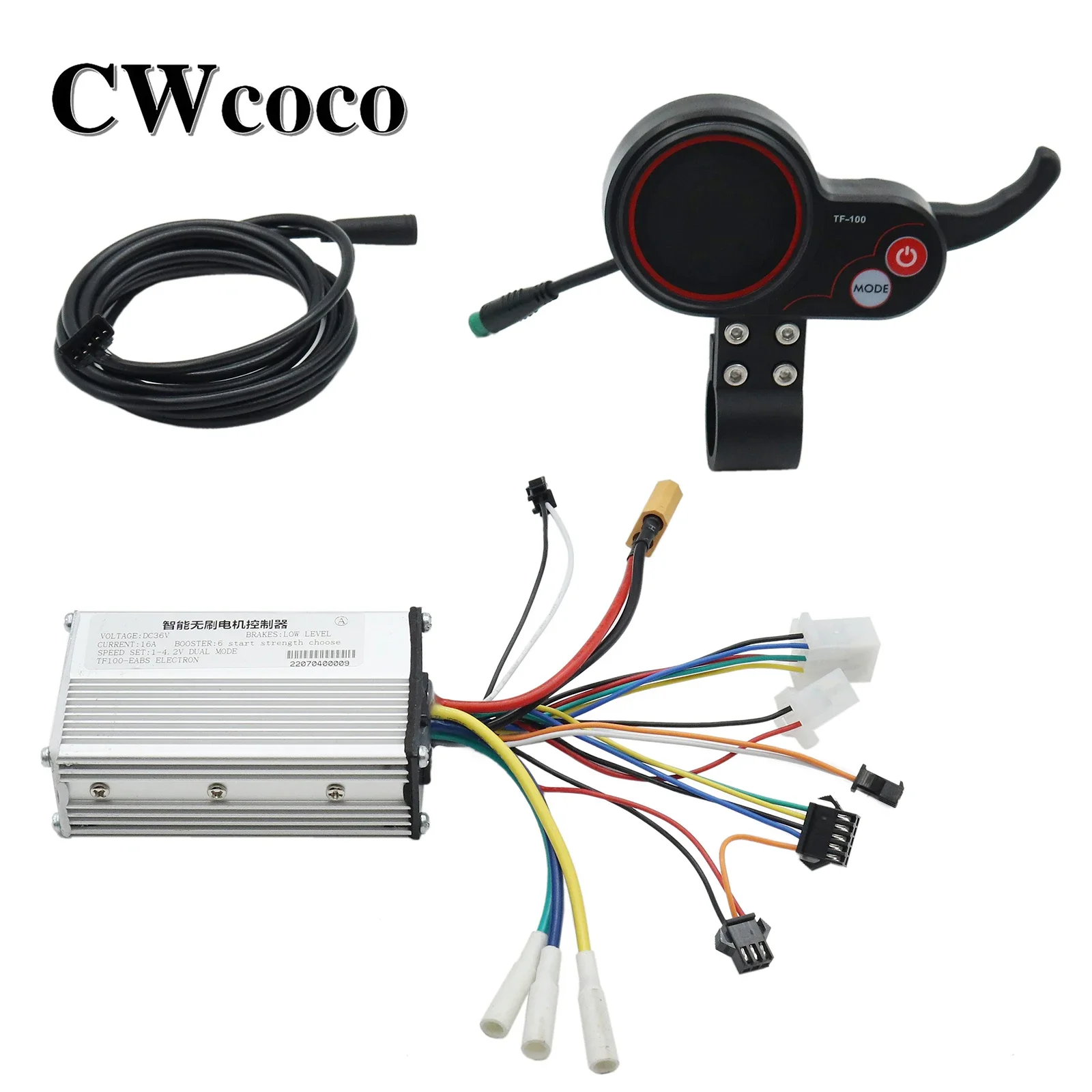 TF-100 Electric Scooter 36V 48V Brushless Intelligent Motor Controller + 5/6 Pins Instrument Display For Kugoo M4 M5 Scooter