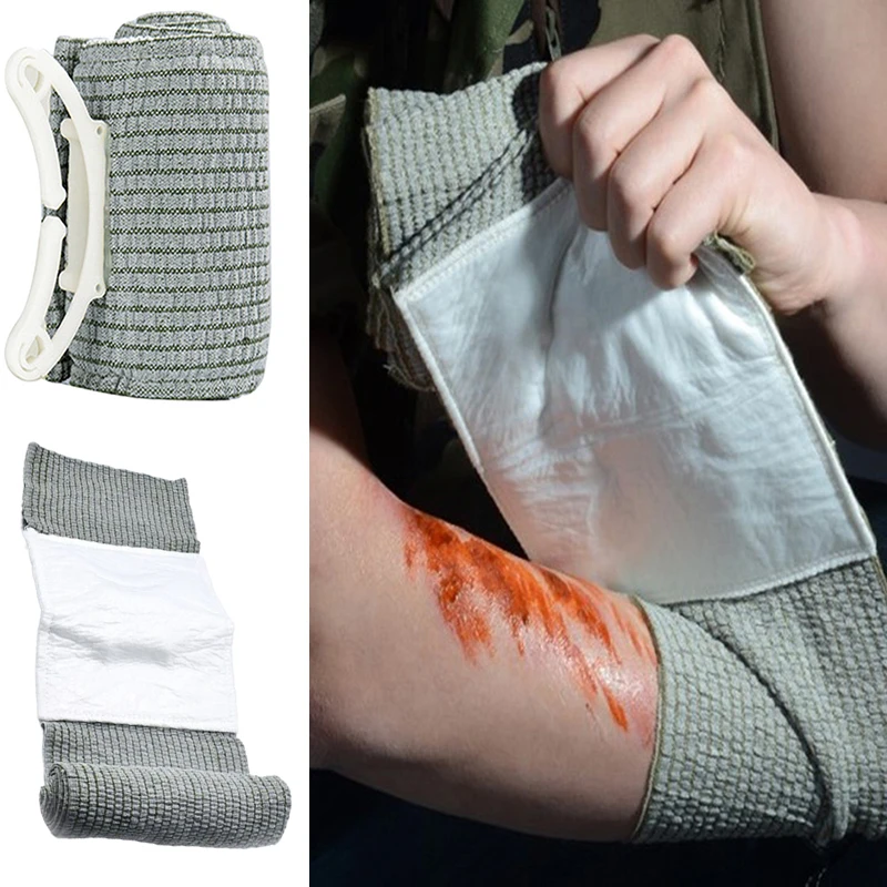 4/6 Zoll israelischer Verband Wundverband Notfallkampf Kompression Taktisches Trauma Erste Hilfe IFAK Trauma Medical
