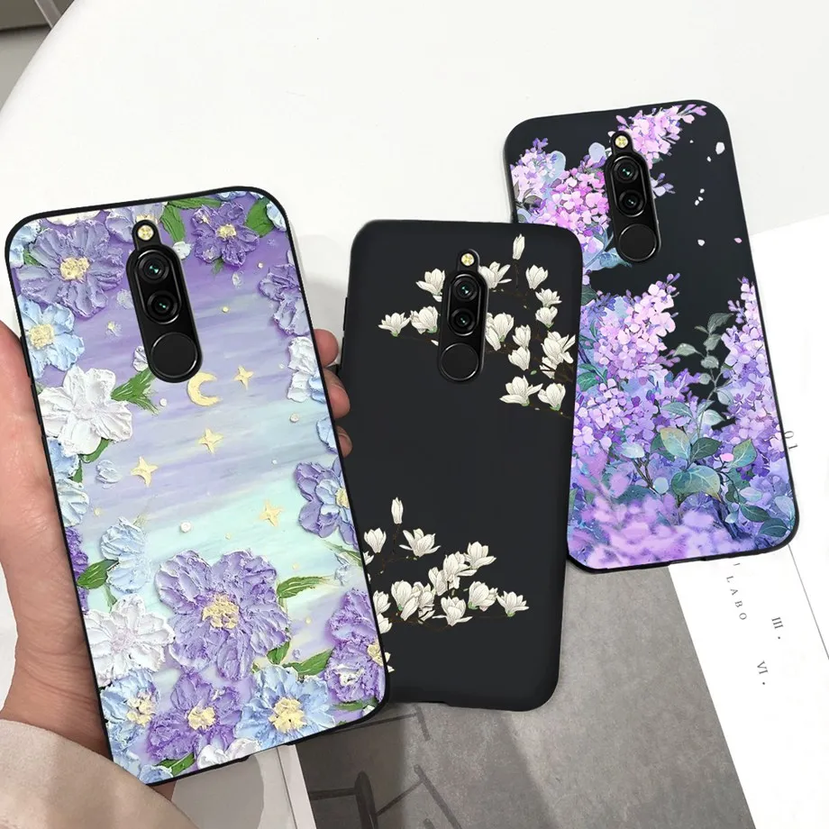 Liquid Silicone Cute Case for Xiaomi Redmi 8 Capa Protective Back Cover For Redmi Note 8 Pro Note8Pro Note 8T Bumper Redmi8 Case