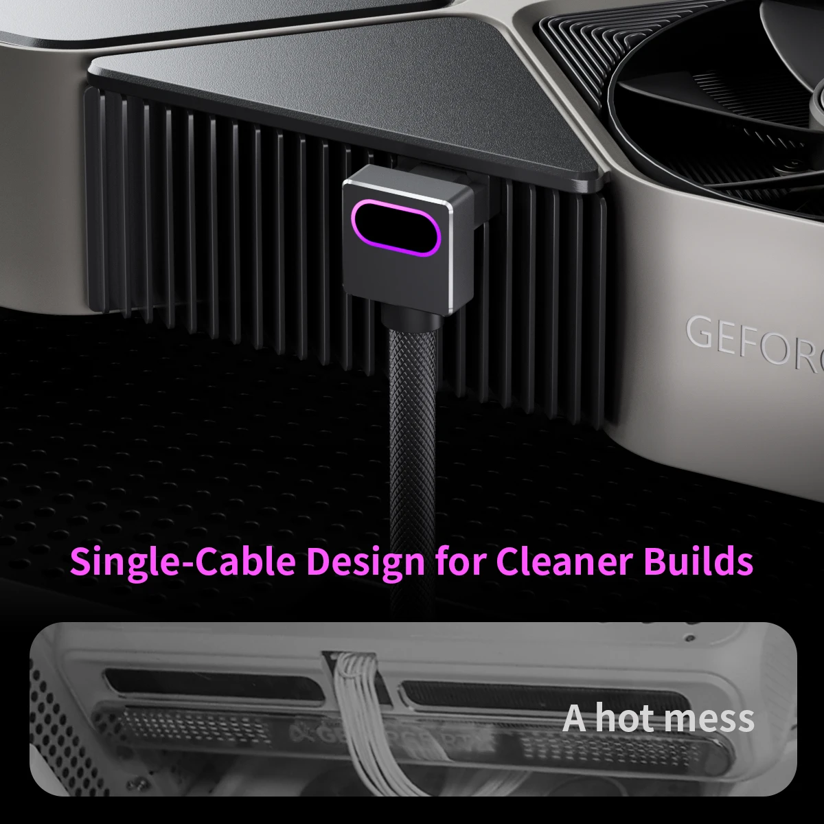 AIJS【Schwarzes Kabelset】24PIN-Verlängerungskabel 30CM*1+16PIN Modulares Kabel (50CM,Clip-A)*1+8PIN CPU-Verlängerungskabel 30CM*1