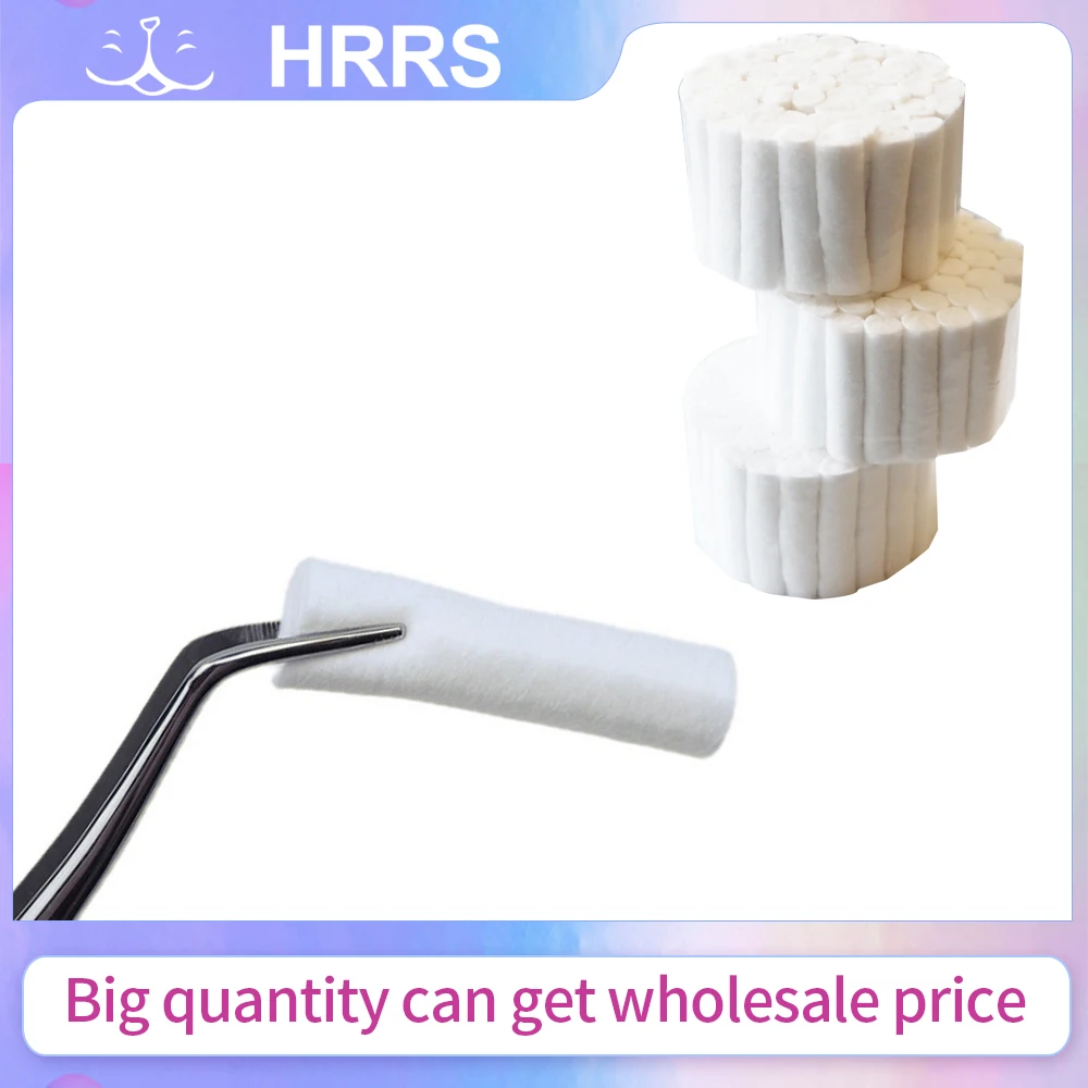 

500PCS Dental Cotton Roll Surgical Cotton RollsCotton High absorbent Dentist material