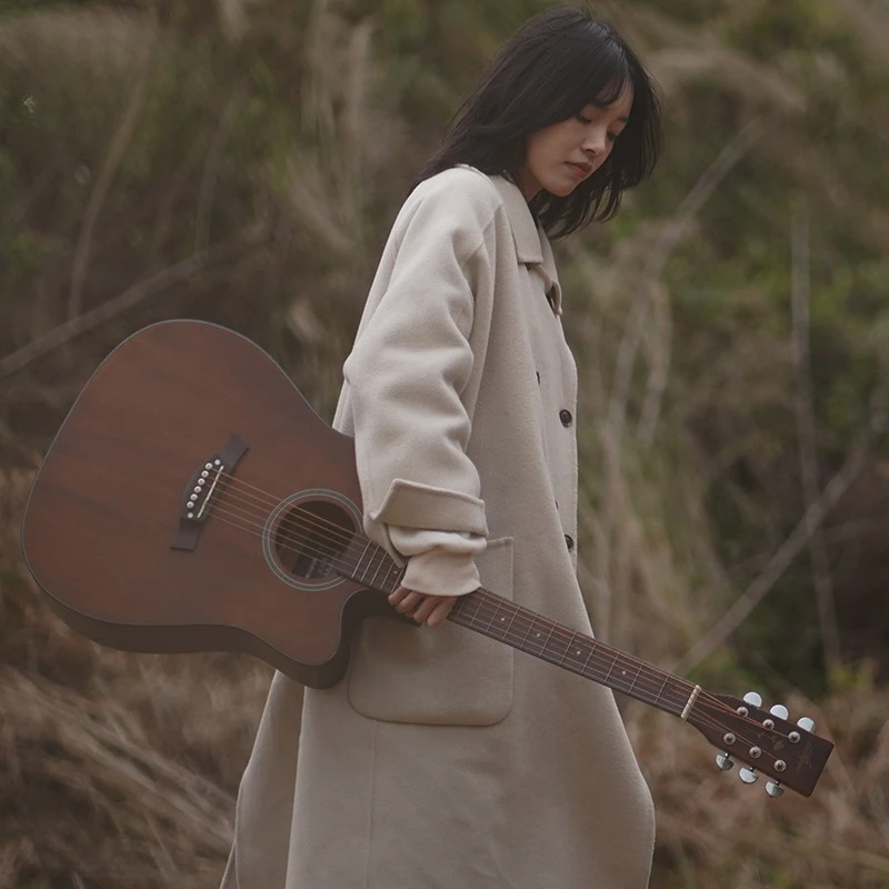 

41-дюймовая одноплатная гитара для начинающих, специальная народная классическая гитара из палисандра, аккомпанемент, музыкальные инструменты