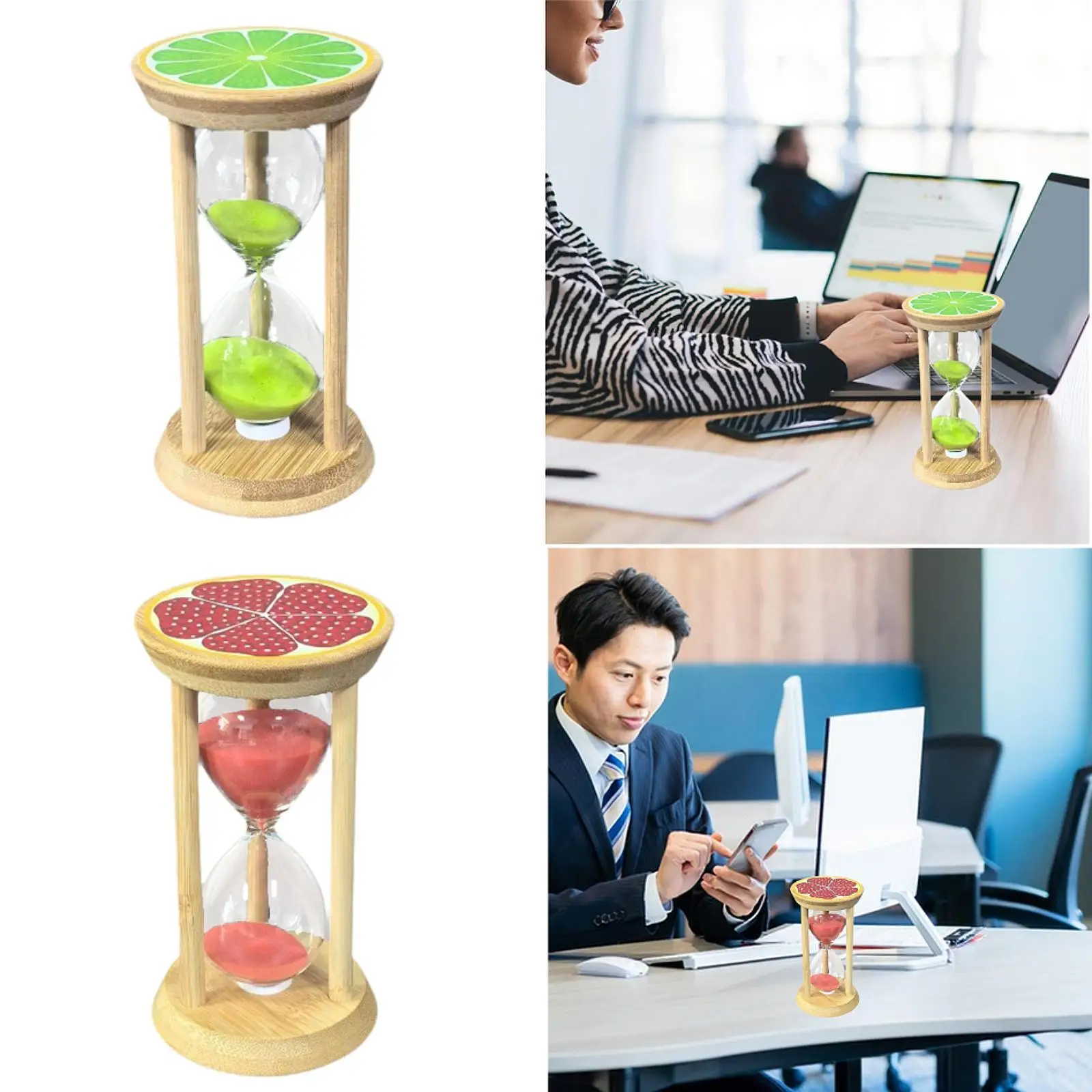 

Sand Hourglass Timer 30 Minutes Home Decor Tabletop Ornament Relaxing Toy Birthday Gifts Portable Desktop Hourglass for Cooking