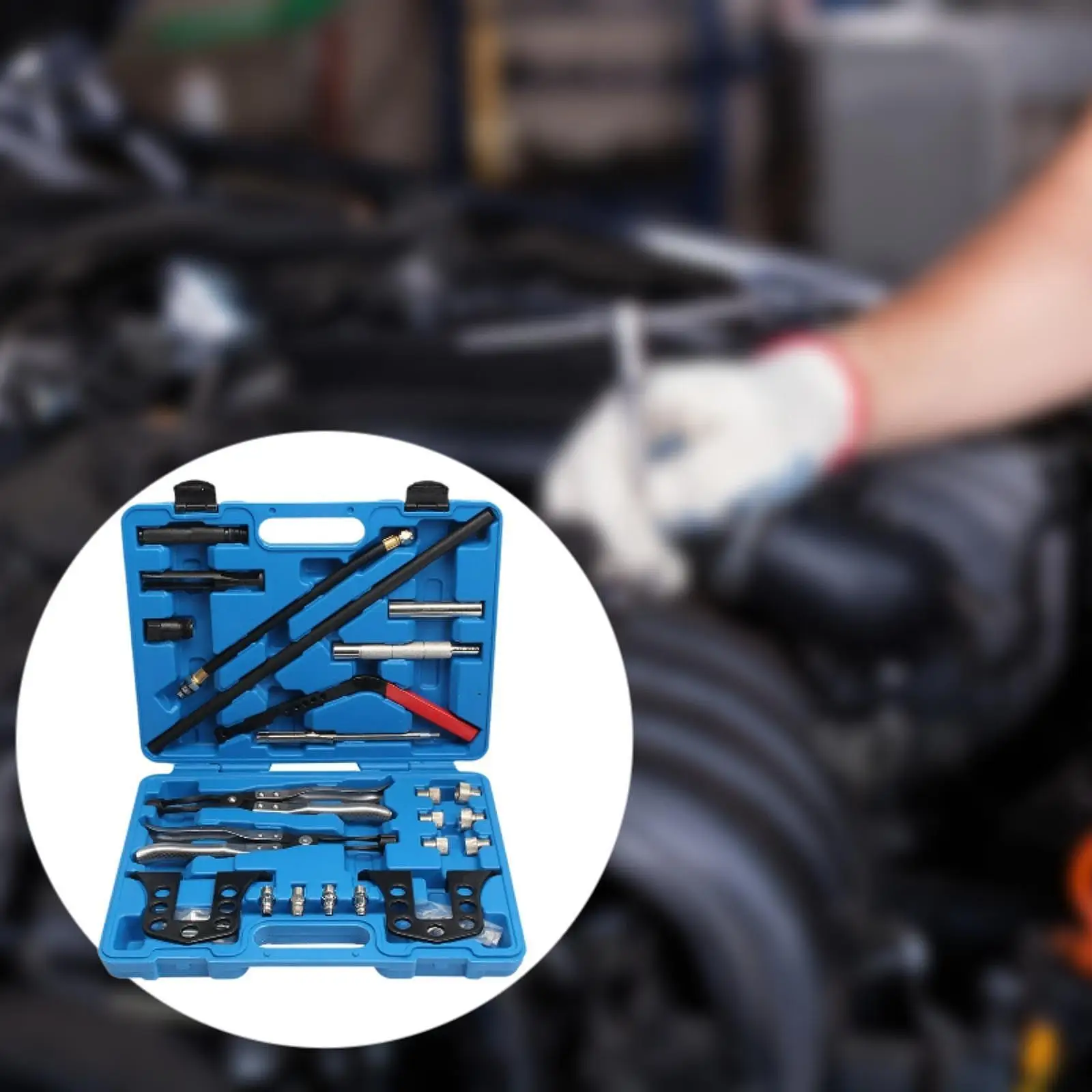 

Универсальный набор инструментов для снятия пружины клапана, набор инструментов для стальной головки блока цилиндров для ремонта автомобильного двигателя