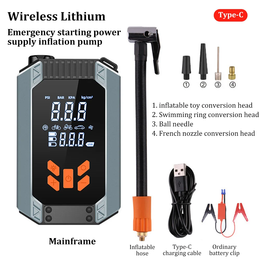 Auto Not starter Power Car Wireless Lithium aufblasbare Pumpe Not start Power All-in-One Smart aufblasbare Pumpe Reifen