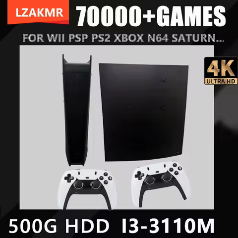 60+Emulators BS5 500GB Retro Game Console Batocera I3-3110M 70000+Games for Wii PS2 PSP GameCube N64 Wireless handle 4K HD TVBox