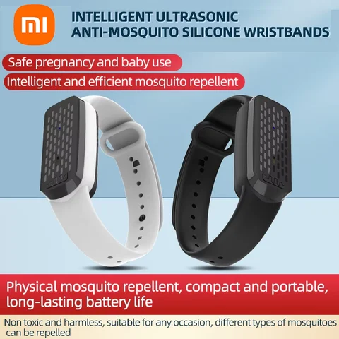 Xiaomi 휴대용 초음파 모기 구충제 팔찌 Usb 충전식 스마트 오래 지속되는 배터리 야외 안전 도구